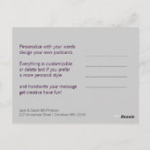 Verse pastel Modern Dank u Briefkaart (Achterkant)