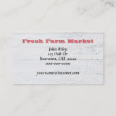 Verse perzik met blad visitekaartje (Achterkant)