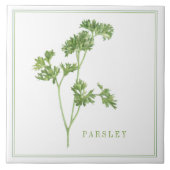 VERSE PETERSELIE 6x6 keramische Tegel (+tekst) Tegeltje (Voorkant)