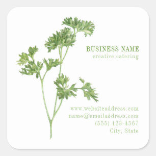 VERSE PETERSELIE Biz ID Kleine Vierkante Stickers