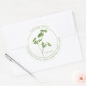 VERSE PETERSELIE Grote ronde adresenvelop afdichti Ronde Sticker (Envelop)