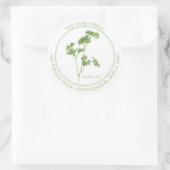 VERSE PETERSELIE Grote ronde adresenvelop afdichti Ronde Sticker (Tas)