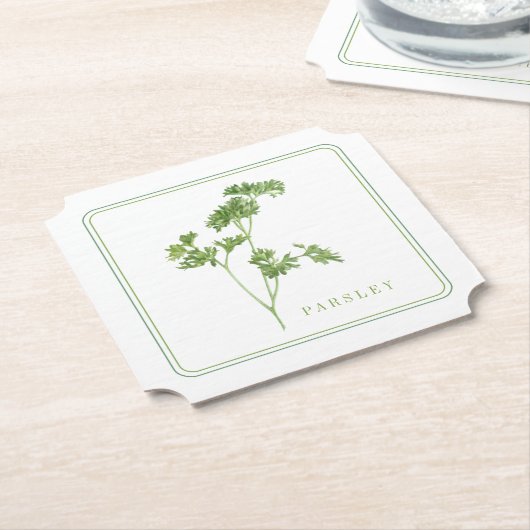 VERSE PETERSELIE Ticket Papieren Onderzetters (+te (Gekanteld)