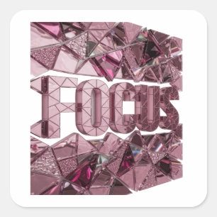 Verse Pink FOCUS Vierkante Sticker