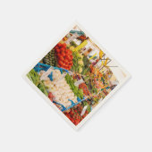 Verse producten op de boerenmarkt servetten (Hoek)