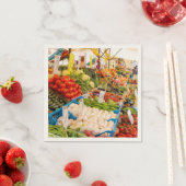 Verse producten op de boerenmarkt servetten (Insitu)