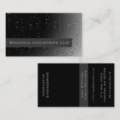 Verse regen op zwart visitekaartje (Voorkant / Achterkant)