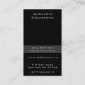 Verse regen op zwart visitekaartje (Achterkant)