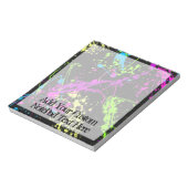 Verse retro Neon Paint Splatter op zwart Notitieblok (Gedraaid)