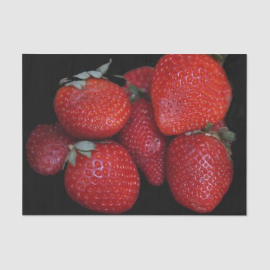 Verse rode aardbeien tissuepapier (Voorkant)