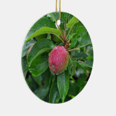 Verse rode appel op boom keramisch ornament (Rechts)