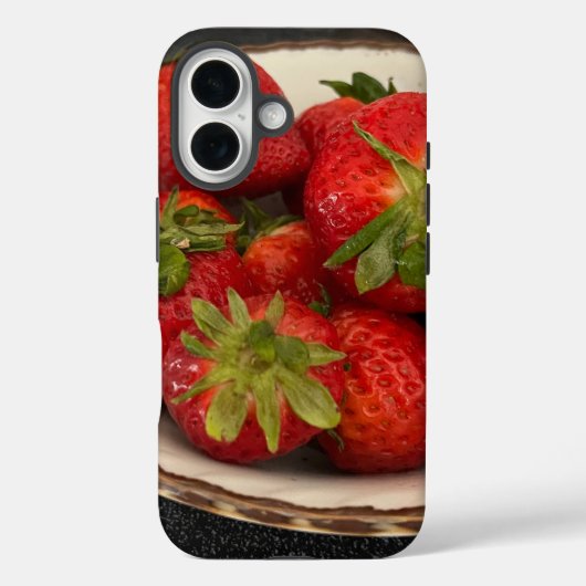 Verse rode sappige aardbeien Case-Mate iPhone case (Achterkant)