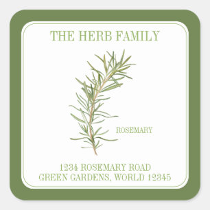 VERSE ROSEMARY Kleine Vierkante Envelope Seals - G Vierkante Sticker