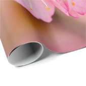 Verse roze Sakura-bloemen op roze Cadeaupapier (Rol Hoek)