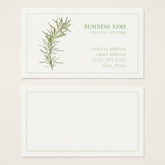 VERSE ROZEMARIJN 3.5x2 Visitekaartje (Voorkant /achterkant)