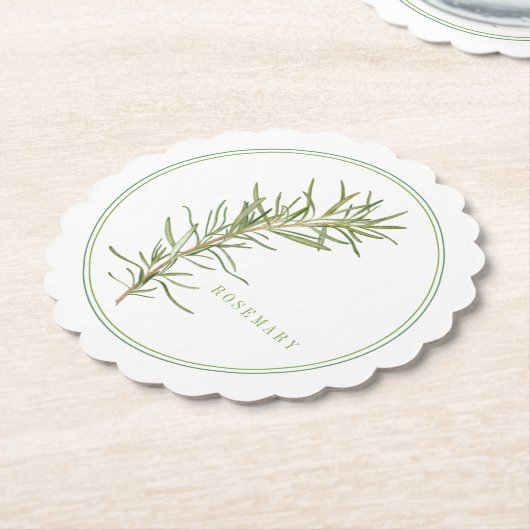VERSE ROZEMARIJN Geschulpte ronde Onderzetters (+t (Gekanteld)