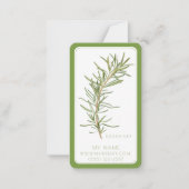 VERSE ROZEMARIJN Zakelijke bladwijzers 3.5x2 kaart Notitiekaartje (Voorkant)
