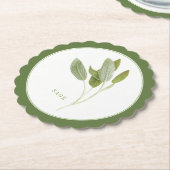 VERSE SAGE Geschulpte ronde Onderzetters (+tekst)  (Gekanteld)