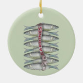 Verse sardines keramisch ornament (Achterkant)