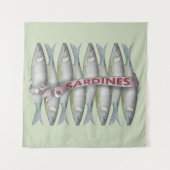 Verse sardines wandkleed (Voorkant (horizontaal))