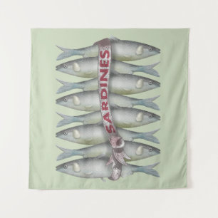 Verse sardines wandkleed