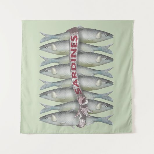 Verse sardines wandkleed (Voorkant)