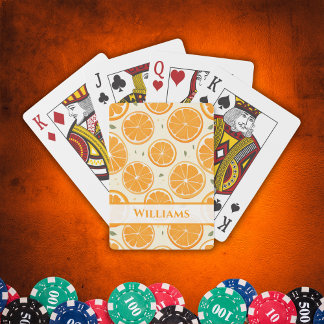 Verse Sinaasappels plakpatroon – Bright Citrus Fru Pokerkaarten