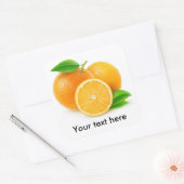 Verse sinaasappels vierkante sticker (Envelop)