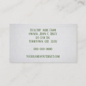 verse sneeuwerwten visitekaartje (Achterkant)