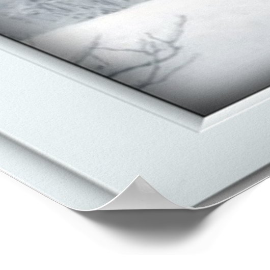 Verse sneeuwval met Uitzicht Poster (Hoek)