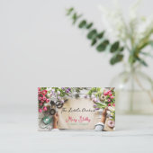 Verse snijbloemen bloemontwerper visitekaartje (Staand voorkant)