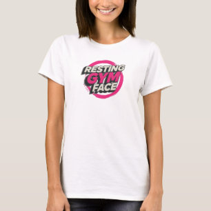 Verse T-shirt ontwerp met RUSTGEZICHT IN DE GYM