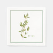 VERSE TIJM Standaard Cocktail Papier Servetten (Voorkant)