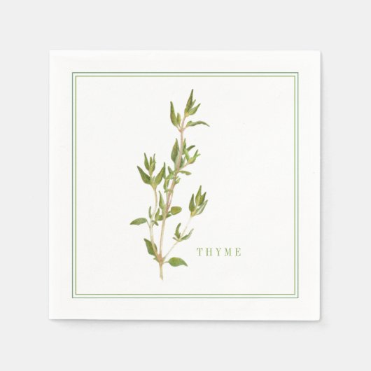 VERSE TIJM Standaard Cocktail Papier Servetten (Voorkant)