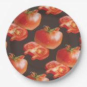 verse tomaat papieren bordje (Voorkant)