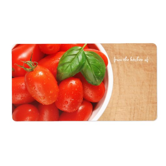 Verse Tomaten Keuken Label (Voorkant)