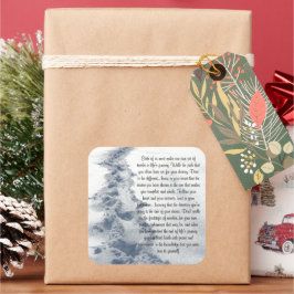 Verse Tracks Inspirerend Verse Vierkante Sticker