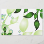 Verse Tuin Bladeren op Wit Briefpapier (Voorkant)
