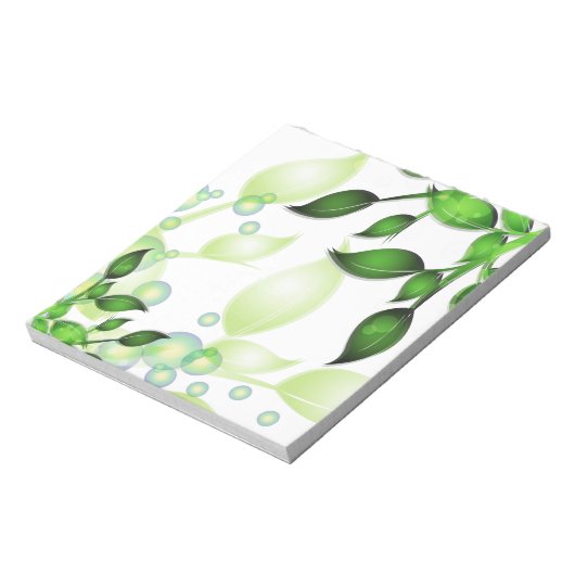 Verse Tuin Bladeren op Wit Notitieblok (Gedraaid)