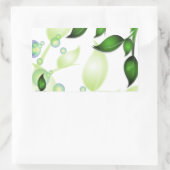 Verse Tuin Bladeren op Wit Rechthoekige Sticker (Tas)