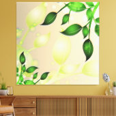 Verse tuinbladeren gewikkeld canvas afdruk (Insitu (Woonkamer))