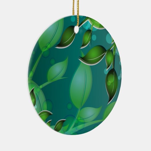 verse tuinbladeren keramisch ornament (Rechts)