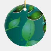 verse tuinbladeren keramisch ornament (Achterkant)