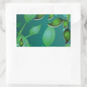 verse tuinbladeren rechthoekige sticker (Tas)