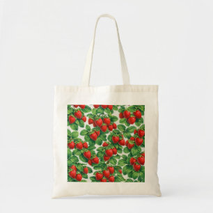 Verse Tuinpatroon met Aardbeien Tote Bag