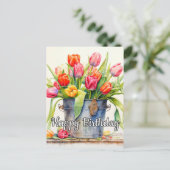 Verse Tulpbloemen Briefkaart (Staand voorkant)