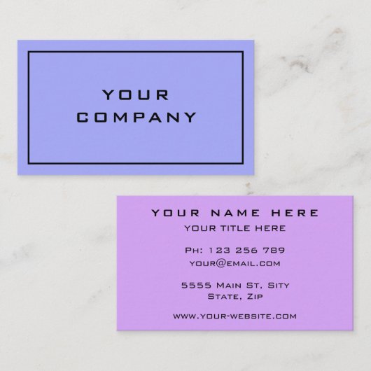 Verse twee kleuren - Elegant Professional Modern - Visitekaartje (Voorkant / Achterkant)