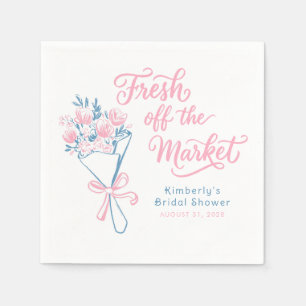 Verse Van De Markt Stof Roze Blauwe Bruiloft Servet