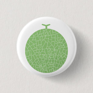 Verse verse groene muskusmelon cadeau ronde button 3,2 cm