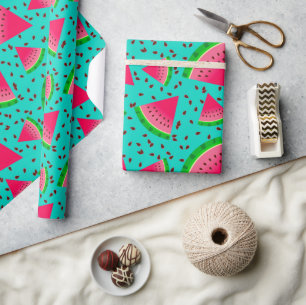 Verse verse watermeloenschijf koel cadeaupapier
